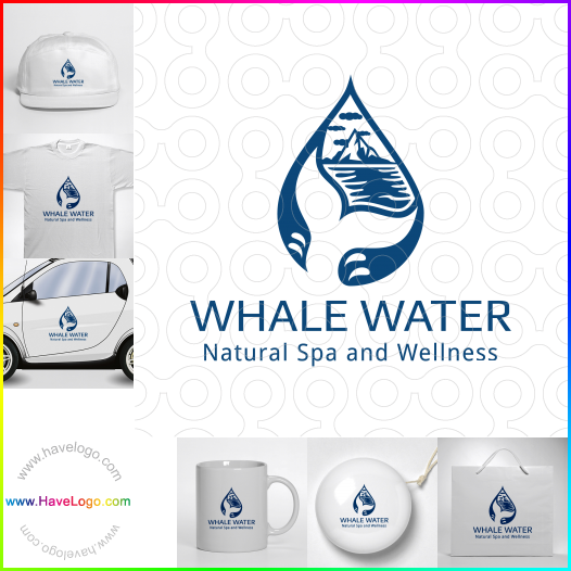 購買此鯨魚水logo設計62697