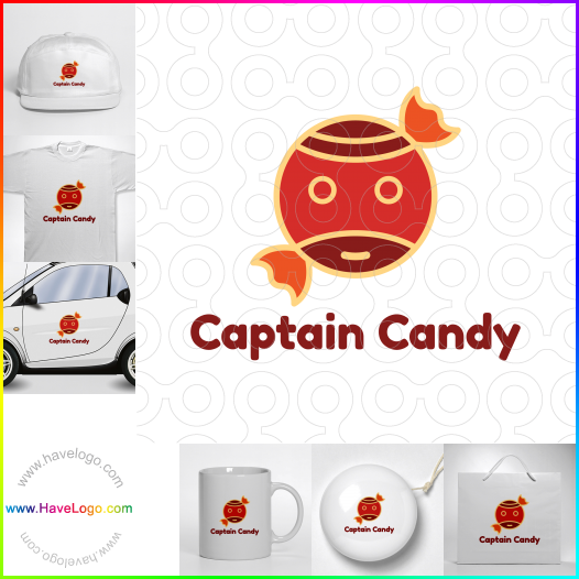 このCaptain Candyのロゴデザインを購入する - 61385