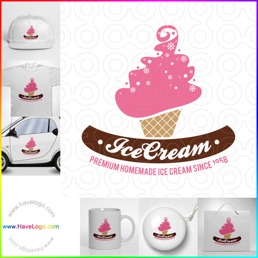 логотип мороженое - 28192