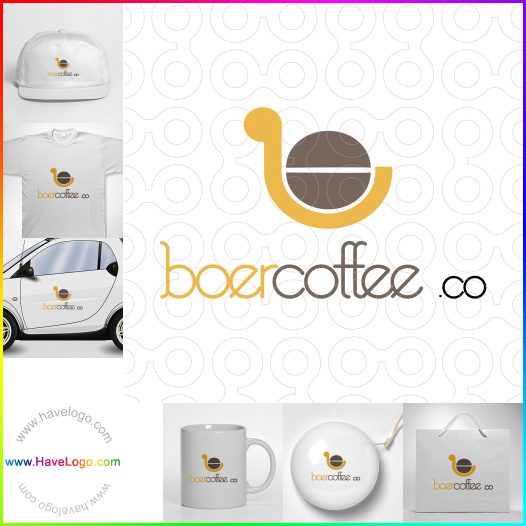логотип кофе в зернах - 15240