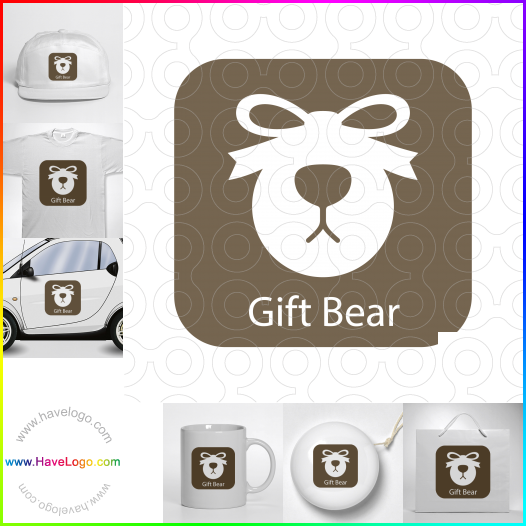 購買此禮物蝴蝶結熊logo設計66770