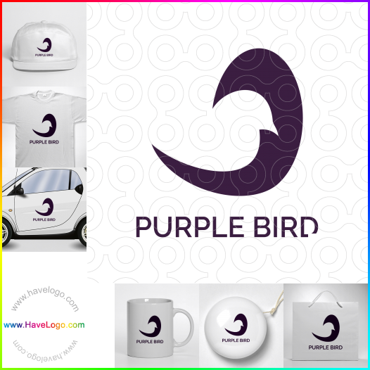 логотип Фиолетовая птица - 63197