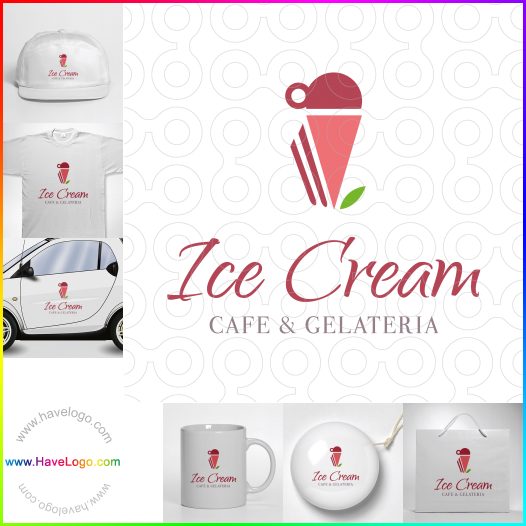 このアイスクリームカートのロゴデザインを購入する - 48638