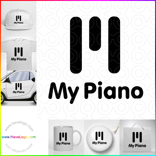 логотип клавиатура фортепиано - 11095