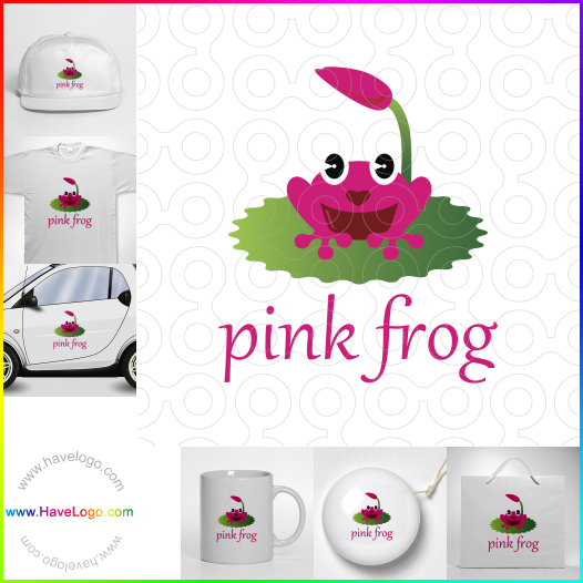 購買此粉紅色的青蛙logo設計63399