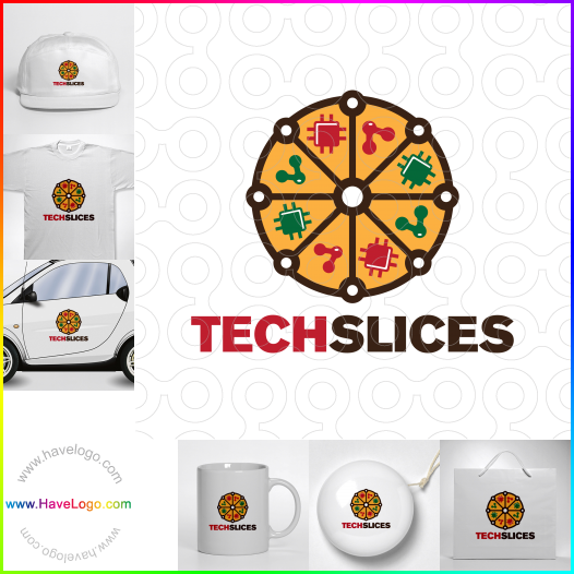 このTech Slicesのロゴデザインを購入する - 61875
