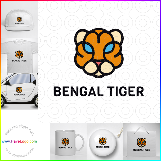 логотип Бенгальский тигр - 62081