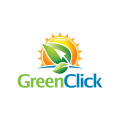 Grün Klicken Sie auf logo