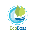 логотип пристань для яхт