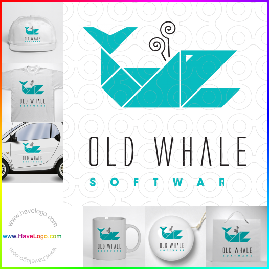 購買此鯨魚logo設計7336
