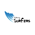 логотип пляжи для серфинга