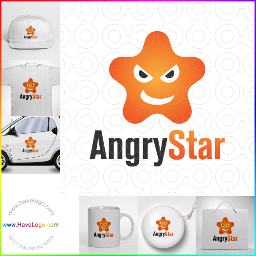 このAngry Starのロゴデザインを購入する - 66387