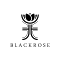 логотип Черная роза