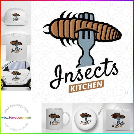 購買此昆蟲的廚房logo設計61017