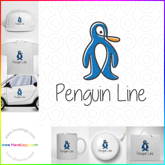 このペンギンラインのロゴデザインを購入する - 61471