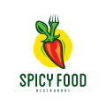 spicy食品的餐館Logo