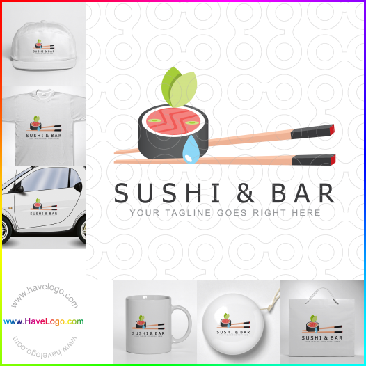 логотип Суши и бар - 62850