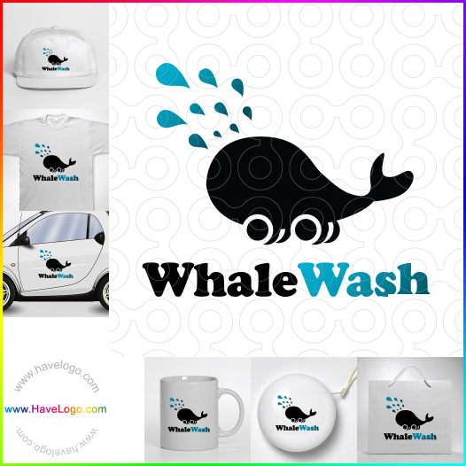 購買此鯨魚logo設計657