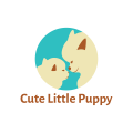 логотип Симпатичный маленький щенок