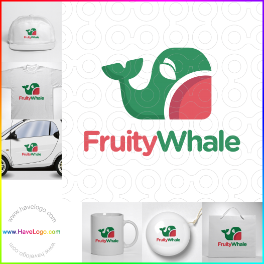 購買此水果的鯨魚logo設計61841