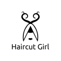 логотип Девушка стрижка