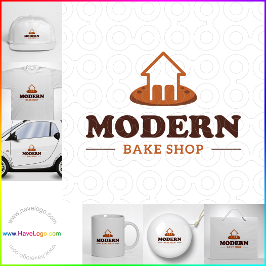 購買此現代烘焙店logo設計65077