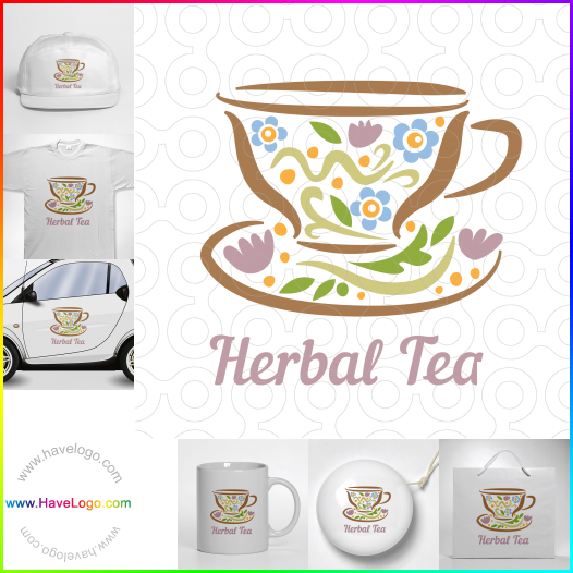 この天然茶のロゴデザインを購入する - 39689