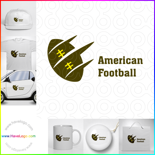 このアメリカンフットボールのロゴデザインを購入する - 22878