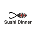 логотип суши ужин