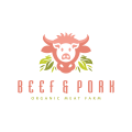 牛肉和豬肉Logo