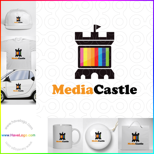 このメディア城のロゴデザインを購入する - 61852