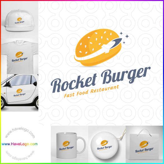 購買此火箭的漢堡logo設計62133