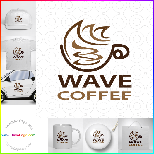 このWavecoffeeのロゴデザインを購入する - 66653