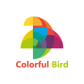 色彩鮮豔的鳥Logo