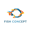 魚的概念Logo