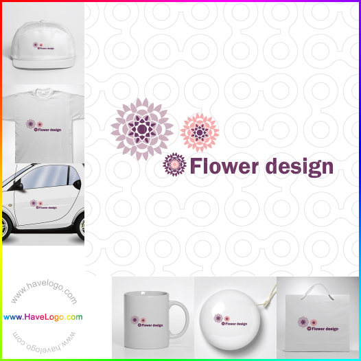 логотип Цветочный дизайн - 65289