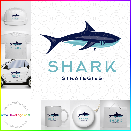 購買此鯊魚的策略logo設計60472