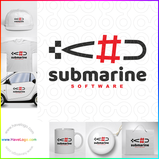 この潜水艦のロゴデザインを購入する - 67037