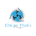 藍色的抽象Logo