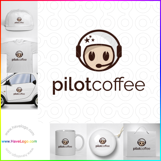 購買此飛行員的咖啡logo設計60662