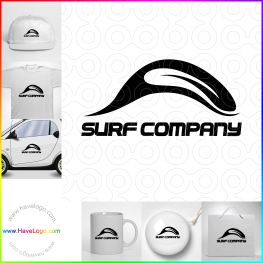 このサーフィンのロゴデザインを購入する - 410