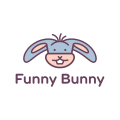 логотип Забавный кролик