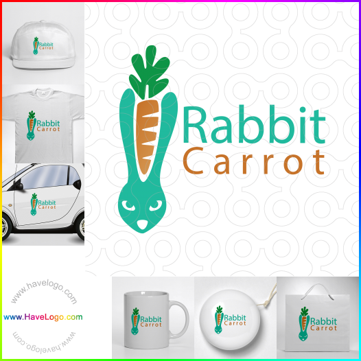 логотип Кролик Морковь - 64239