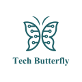 логотип tech бабочка