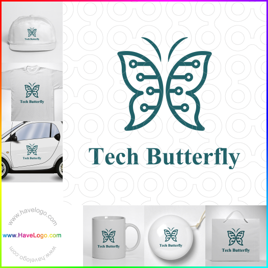 購買此高科技蝴蝶logo設計64524