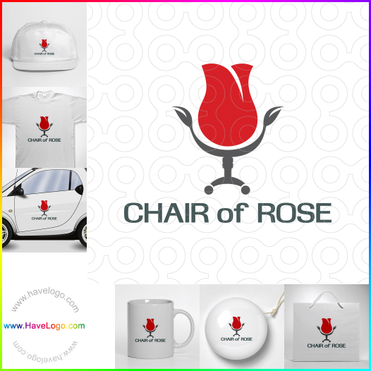 この薔薇の椅子のロゴデザインを購入する - 63414