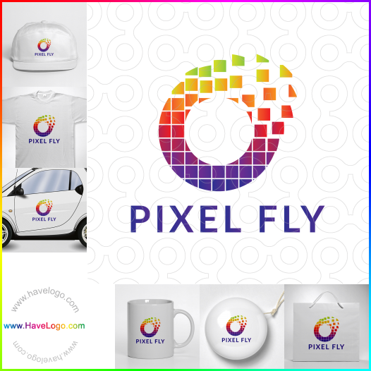 Pixel fliegen logo 66297