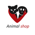 Haustierpflege-Unternehmen Logo