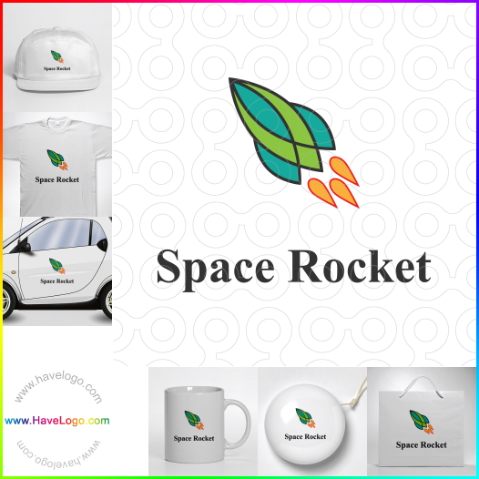 логотип космическая ракета - 62402