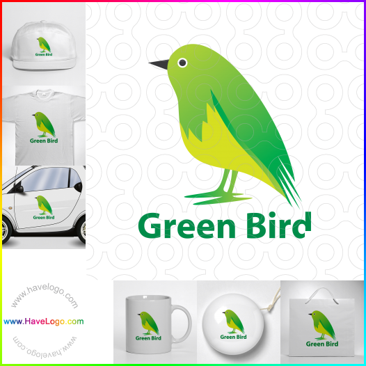 購買此綠色的鳥logo設計63145